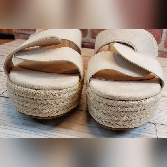 Coutgo wedge-heeled sandals with ankle straps size 8½ NWOT (sa203) - Picture 5 of 11